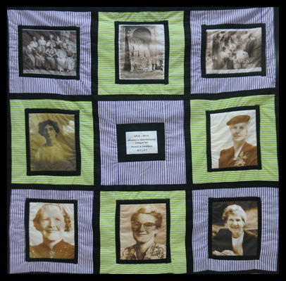Front view of the 1915 Peace Women’s Photo Quilt [2015]