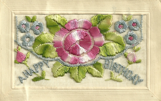 Card 2 – front, embroidered